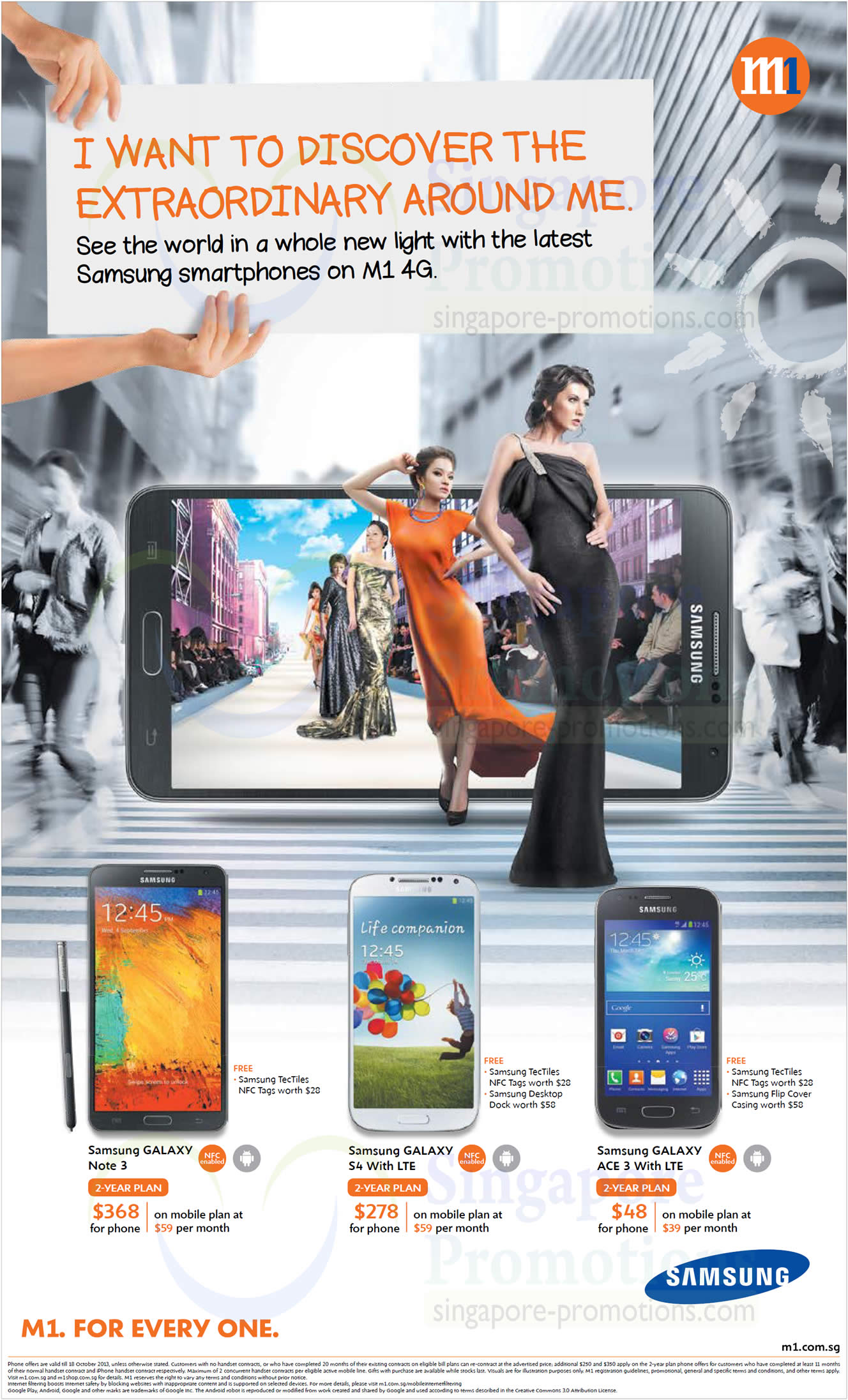 Featured image for M1 Smartphones, Tablets & Home/Mobile Broadband Offers 12 - 18 Oct 2013