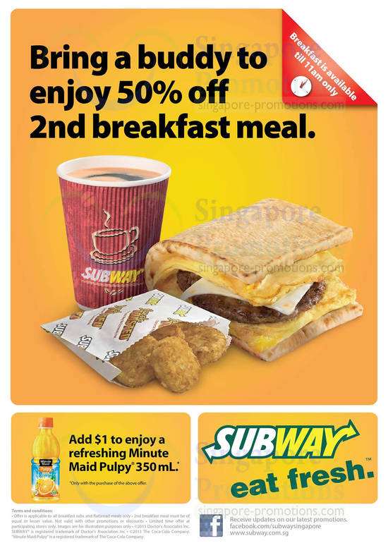 Subway Breakfast 31 Oct 2013