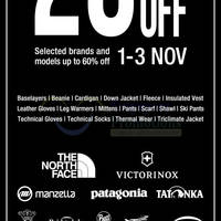 Featured image for (EXPIRED) The Planet Traveller 20% Off Winter Wear Promo @ All Outlets 1 – 3 Nov 2013