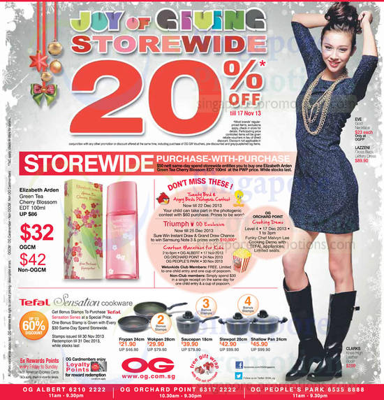 20 Percent Off Storewide, Purchase with Purchase, Tefal