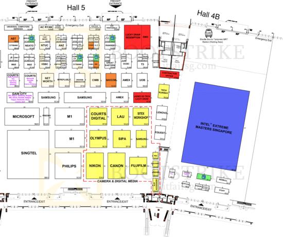 21 Nov Floor Plan Map Hall 4B, Hall 5, SITEX 2013