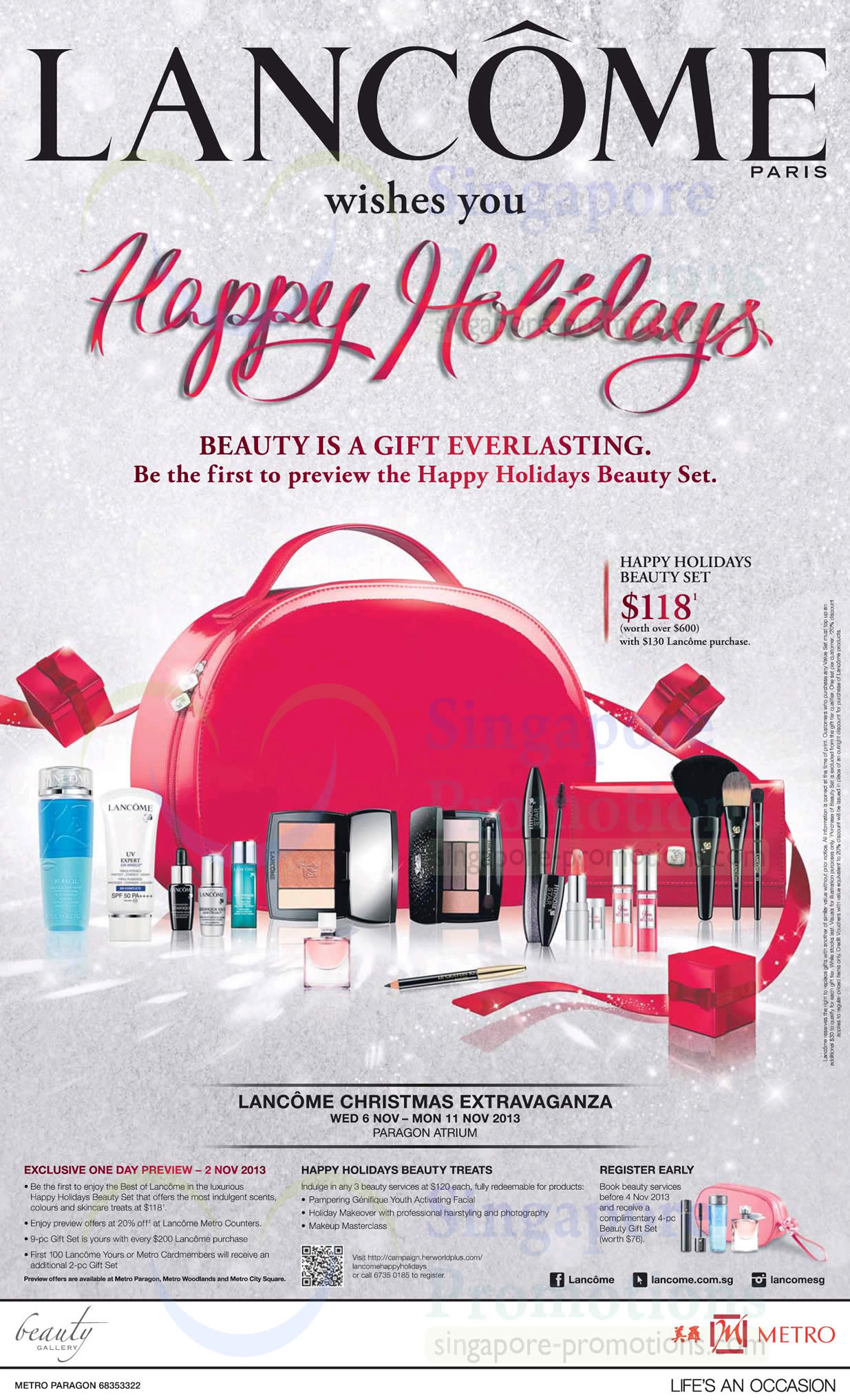 Featured image for Lancome Happy Holidays Atrium @ Paragon 6 - 11 Nov 2013