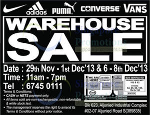 Featured image for (EXPIRED) Branded Sports Warehouse SALE @ Aljunied (Fri-Sun) 29 Nov – 8 Dec 2013