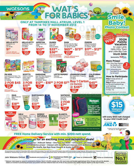 Baby Fair, Baby Products, Creams, Lotions, Health Supplements, California Baby, Meiji, Nordic Naturals, Elancyl