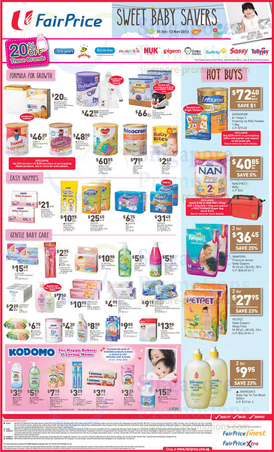 Baby Savers, Formulas, Nappies, Baby Care Items, Pedia Sure, Enfagrow, Friso, Mamil Gold, Nan, Isomil