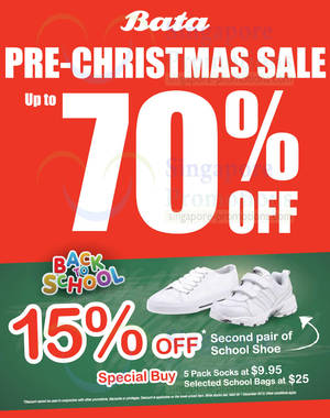 Featured image for (EXPIRED) Bata Up To 70% OFF Pre-Christmas SALE 22 Nov – 1 Dec 2013