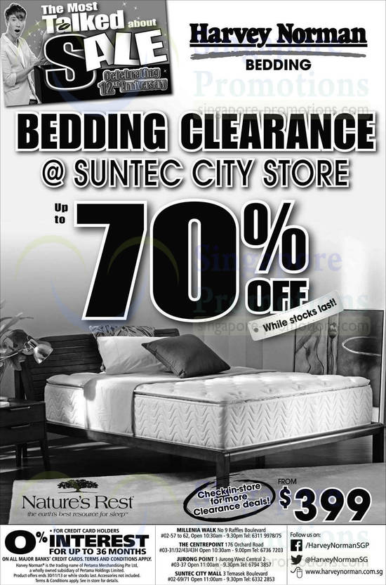 Bedding Clearance at 70 Percent Off