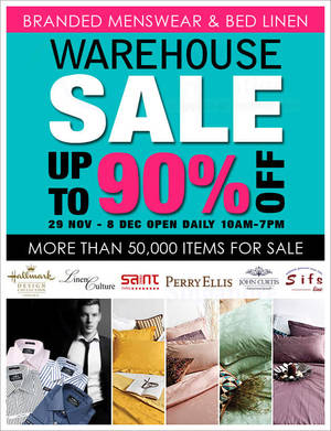 Featured image for (EXPIRED) Biztex Up to 90% OFF Branded Menswear & Bedlinen Warehouse SALE 29 Nov – 8 Dec 2013
