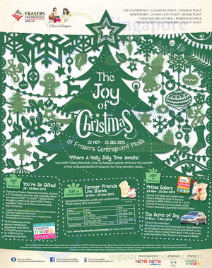 Featured image for (EXPIRED) Fraser’s CentrePoint Malls Joy of Christmas Promos & Activities 22 Nov – 25 Dec 2013