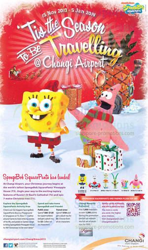 Featured image for (EXPIRED) Changi Airport Spongebob Squarepants Activities & Promotions 15 Nov 2013 – 5 Jan 2014