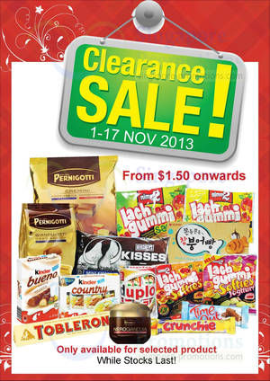 Featured image for (EXPIRED) Choco Express Clearance SALE @ All Outlets 1 – 17 Nov 2013