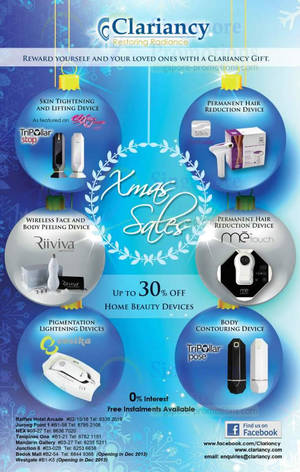 Featured image for (EXPIRED) Clariancy Christmas SALE Up To 30% OFF 14 Nov – 31 Dec 2013