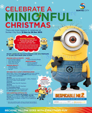 Featured image for (EXPIRED) Suntec City Minionful Christmas Promotions & Activities 15 Nov – 29 Dec 2013