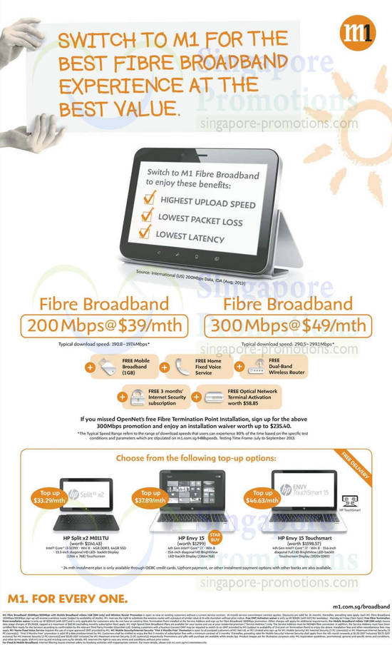 Fibre Broadband 200Mbps 39.00, 300Mbps 49.00, Notebooks