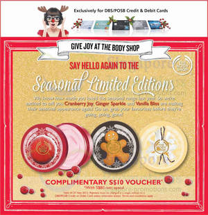 Featured image for (EXPIRED) The Body Shop Seasonal Limited Edition Promo Offers 12 – 27 Nov 2013