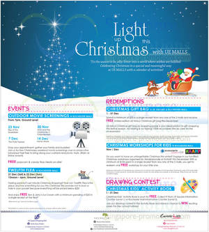 Featured image for UE Malls Christmas Light Up Activities & Promotions 21 Nov – 31 Dec 2013