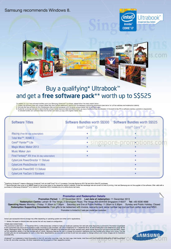 Free Software Pack with qualifying Notebooks