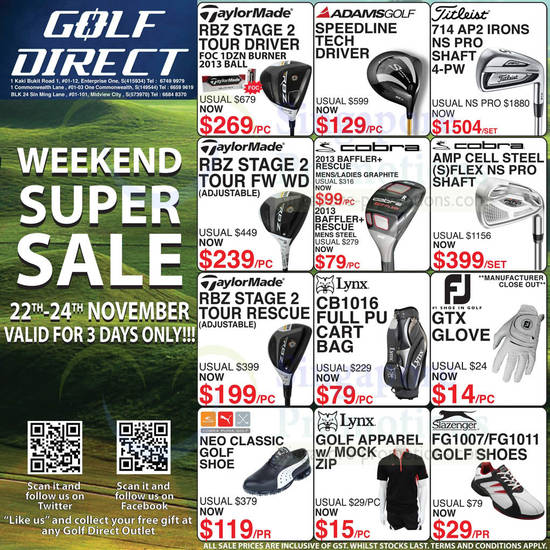 Golf Direct 22 Nov 2013