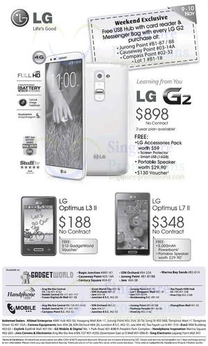 Featured image for LG Smartphones No Contract Price List 9 Nov 2013