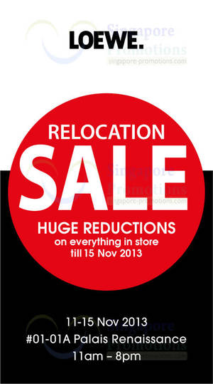 Featured image for (EXPIRED) Loewe Relocation SALE @ Palais Renaissance 11 – 15 Nov 2013