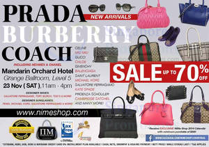 Featured image for Nimeshop Branded Handbags Sale Up To 70% Off @ Mandarin Orchard Hotel 23 Nov 2013
