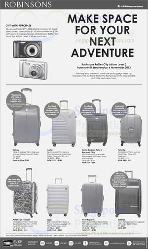 Featured image for (EXPIRED) Robinsons Travel Fair Luggage Offers @ Raffles City 1 – 6 Nov 2013