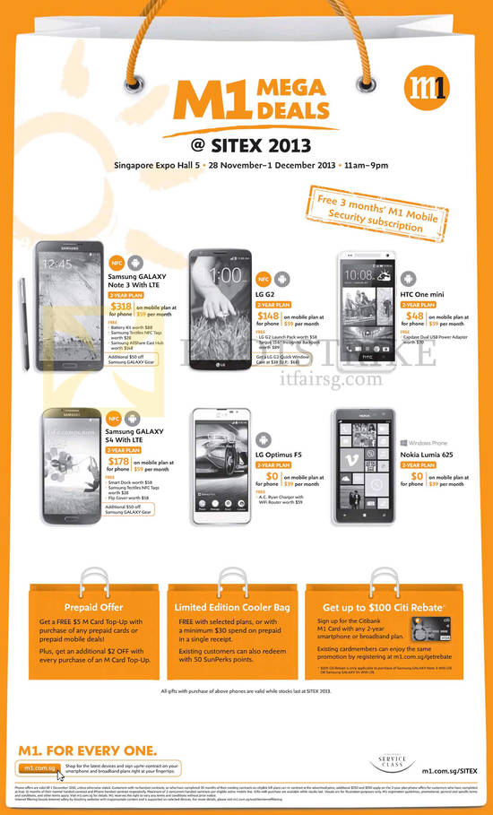 Samsung Galaxy Note 3, S4, LG G2, Optimus F5, HTC One Mini, Nokia Lumia 625