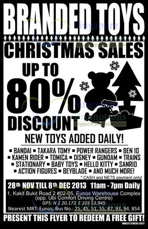 Featured image for (EXPIRED) Branded Toys Warehouse SALE Up To 80% Off 28 Nov – 8 Dec 2013