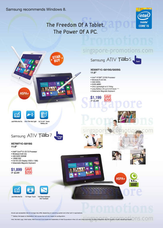 Tablets XE500T1C, XE700T1C