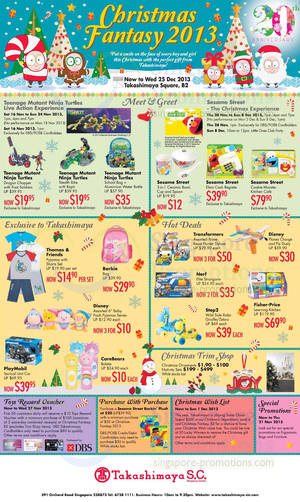 Featured image for (EXPIRED) Takashimaya Christmas Fantasy 2013 Promos & Activities 13 Nov – 25 Dec 2013