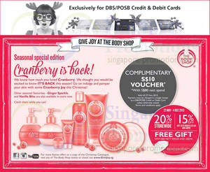 Featured image for (EXPIRED) The Body Shop 20% OFF Storewide & More DBS/POSB Specials 22 Nov – 4 Dec 2013