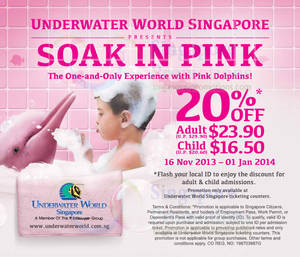 Featured image for (EXPIRED) Underwater World 20% Off Admission Tickets Promo 16 Nov 2013 – 1 Jan 2014