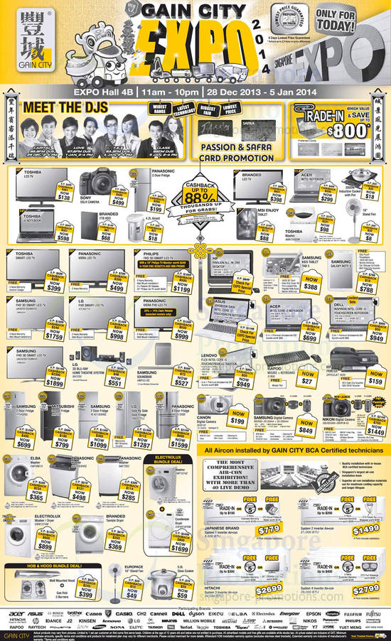 1 Jan TVs, Digital Cameras, Fridges, Washers, Air Conditioners