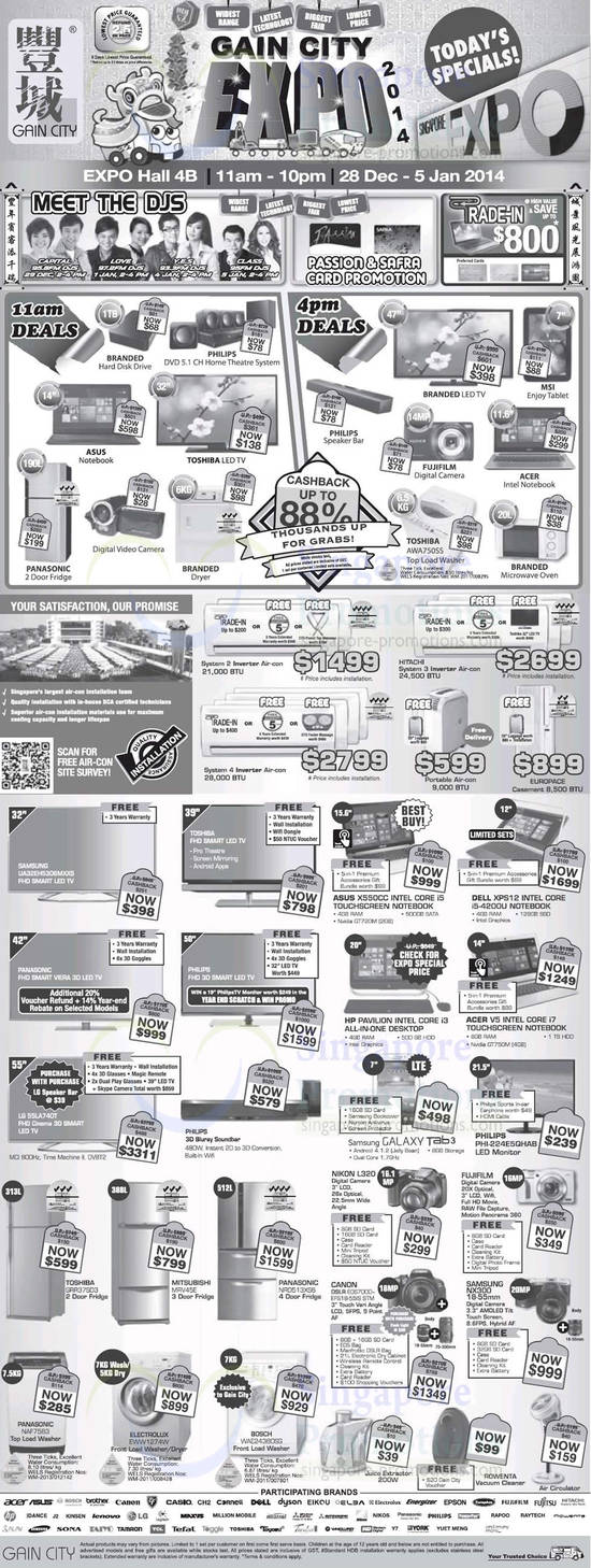 2 Jan 11am Deals, 4pm Deals, Air Conditioners, TVs, Notebooks, Desktop PCs, Fridges, Tablets