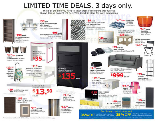 3 Days Only Deals, Bed Mattress Promotions