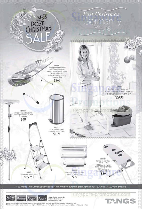 30 Dec Leifheit Products Offers, Bin, Hailo, Ironing Board, Household Items