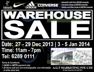 Featured image for (EXPIRED) Branded Warehouse SALE (Fri – Sun) 27 Dec 2013 – 5 Jan 2014