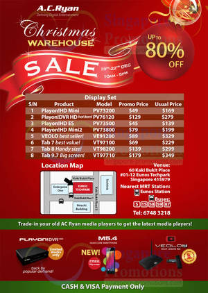 Featured image for (EXPIRED) AC Ryan Up To 80% OFF Warehouse SALE @ Eunos Techpark 19 – 22 Dec 2013