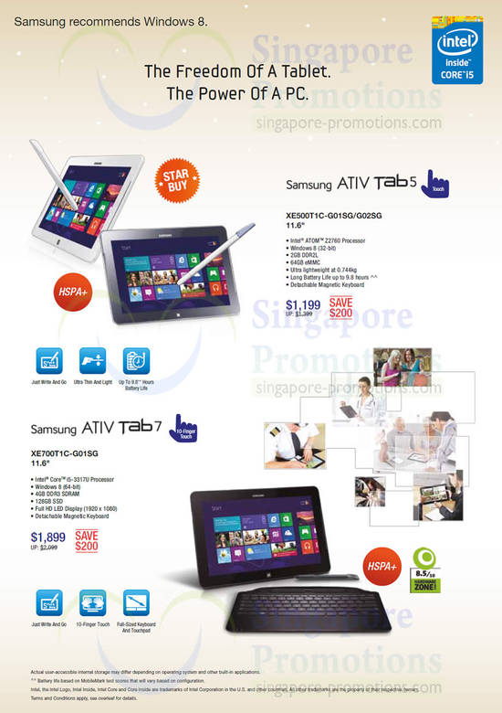 ATIV Tab 5, Tab 7 Tablets, XE500T1C-G01SG, XE500T1C-G02SG, XE700T1C-G01SG