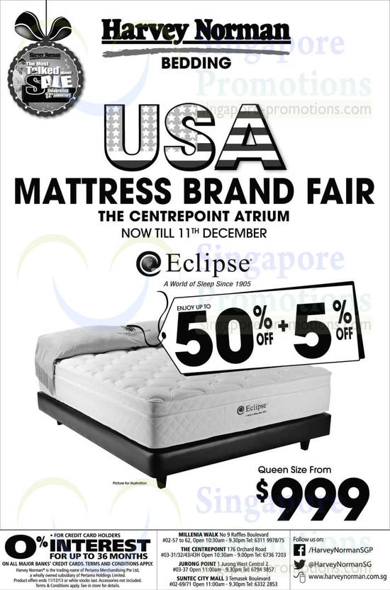 Bedding, Centrepoint USA Mattress Brand Fair, Eclipse