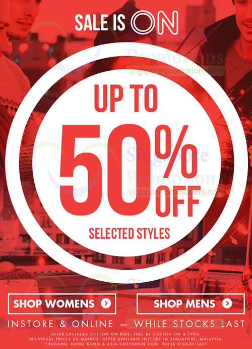 Cotton On Up To 50 OFF SALE 16 Dec 2013