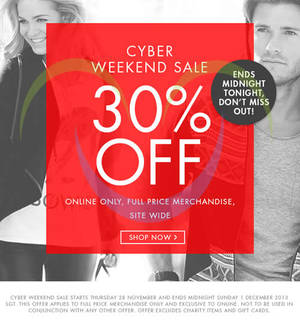 Featured image for Cotton On 30% OFF Weekend SALE 28 Nov – 1 Dec 2013