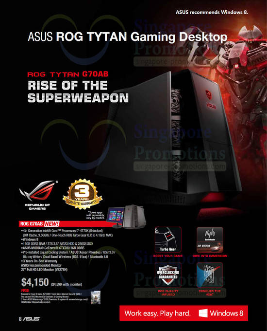 Desktop PCs Gaming ROG G70AB