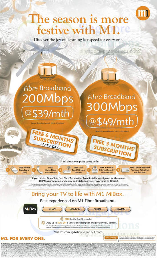 Fibre Broadband 39.90 200Mbps Free 6 Months, 300mbps 49.00