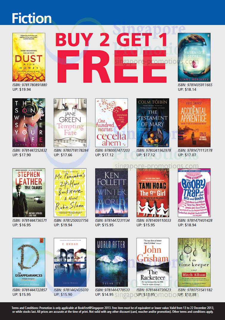 Fiction Buy 2 Get 1 Free » BookFest 2013 @ Suntec Convention Centre 13 ...