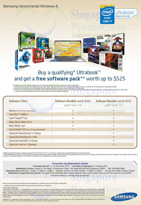 Free Software Pack With Qualifying Ultrabook Purchase