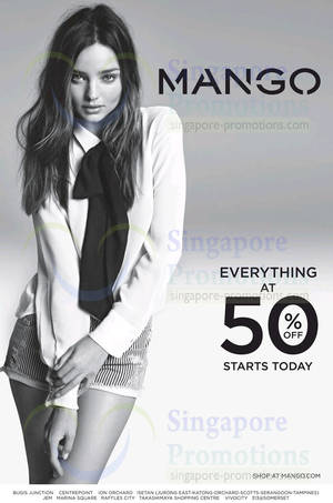 Featured image for (EXPIRED) Mango 50% OFF Storewide SALE 20 Dec 2013