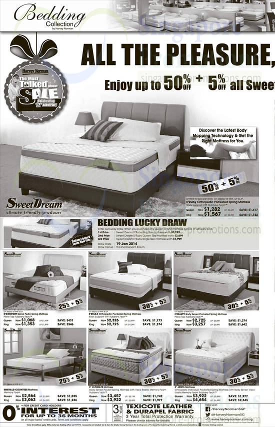 Mattresses Sweet Dream, E Comfort, Emerald, E Ultimate, E Jewel, E Beauty, E Relax