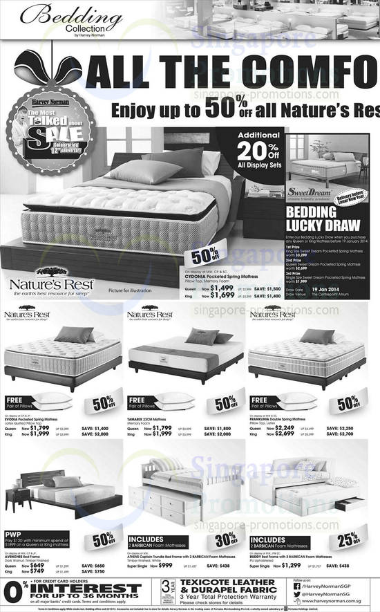 Natures Rest, Mattresses, Bed Frames