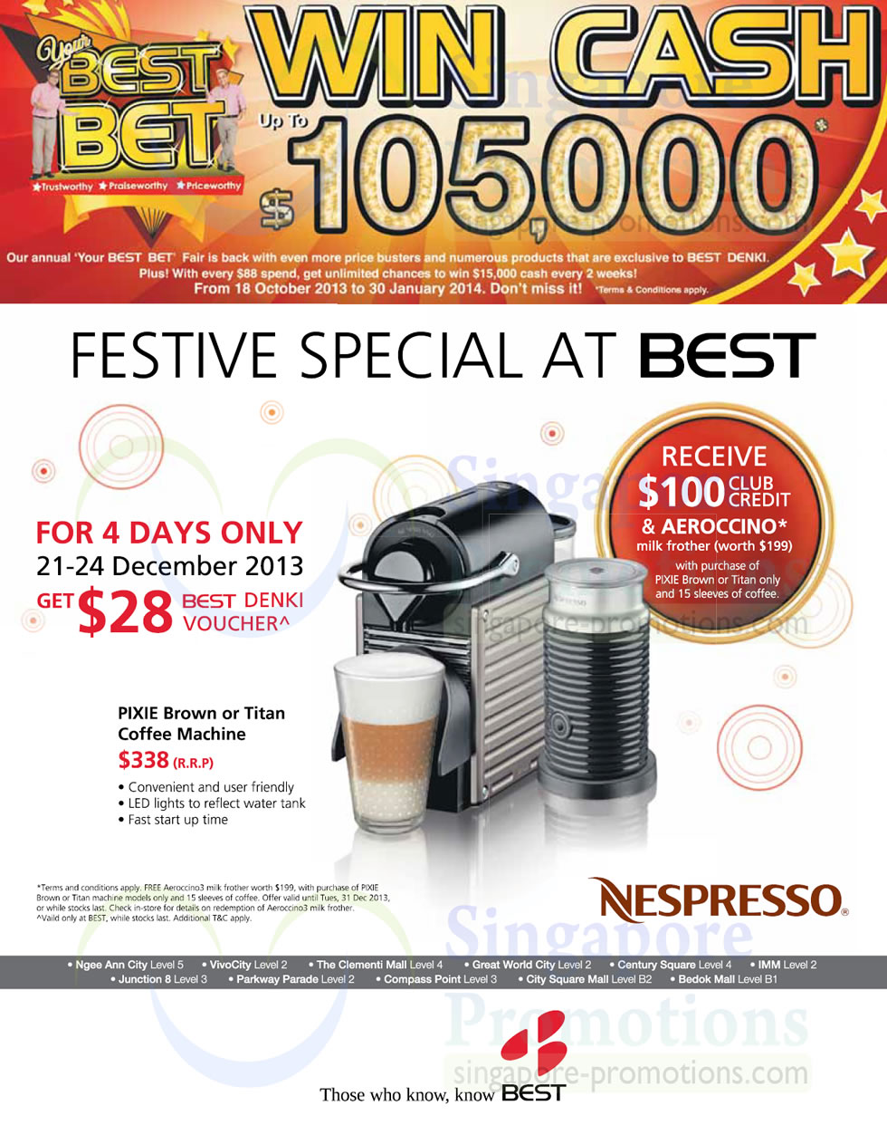 Featured image for Best Denki TV, Home Appliances & Coffee Machine Offers 21 - 23 Dec 2013